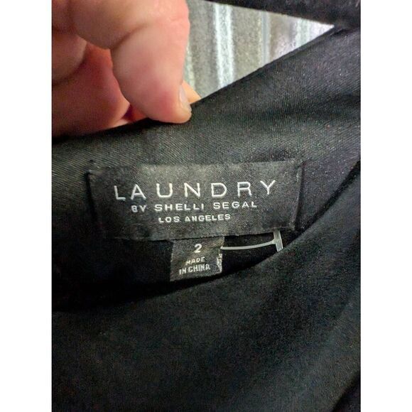 NWT Laundry by Shelli Seigal Sleeveless Jewel Neck Black Cocktail Dress Women's - Picture 3 of 5